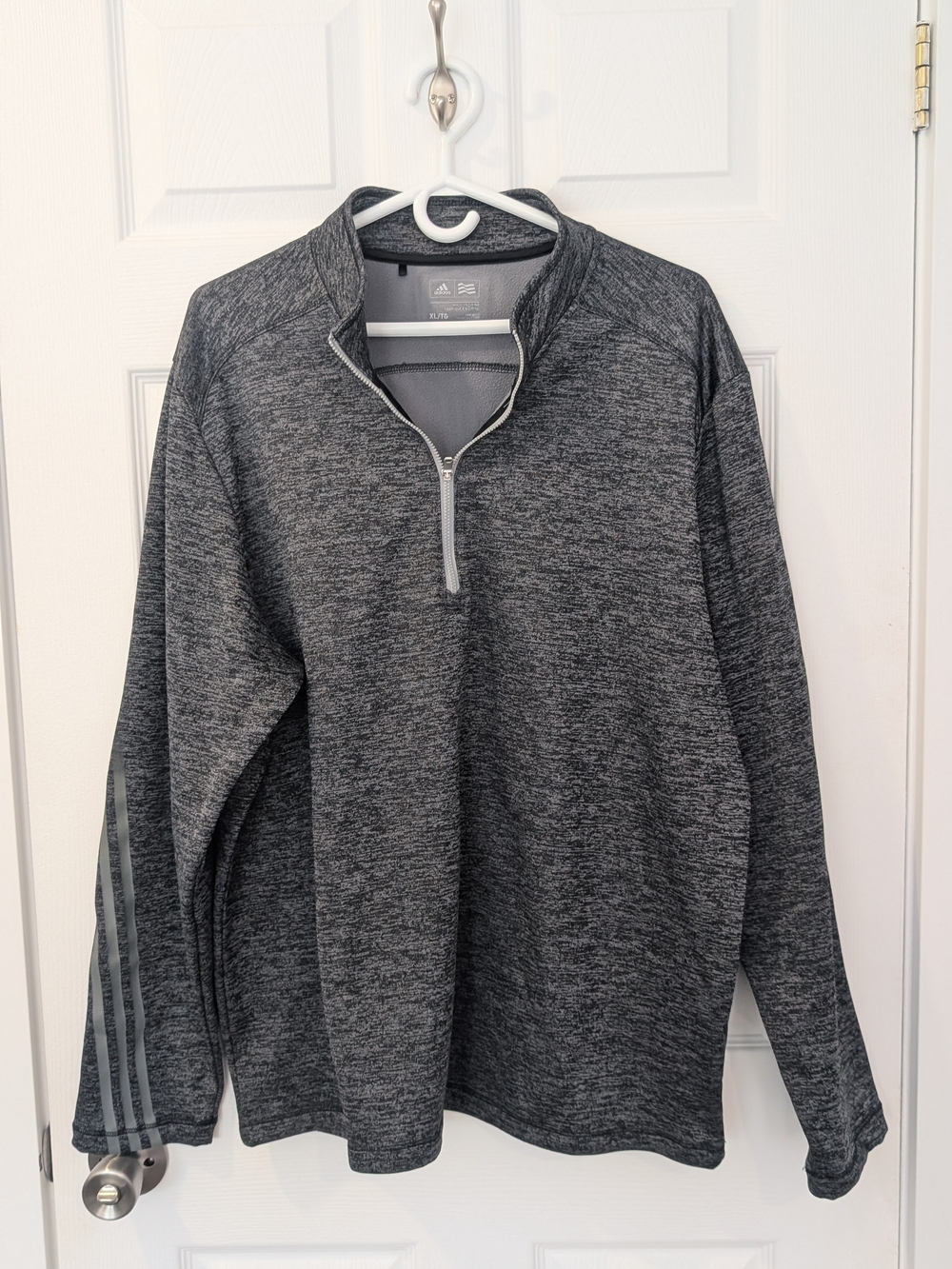 adidas Men's Charcoal Heather Quarter-Zip Pullover
